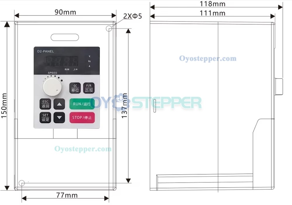 2.2KW ATC Spindle Motor Kit ISO20 24000RPM 220V/380V with 2.2KW VFD Frequency Inverter